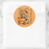 Bon thanksgiving de récolte d'automne Stickers ora (Sac)