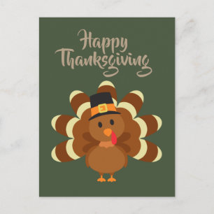 Bon thanksgiving dinde ajouter carte postale de vo