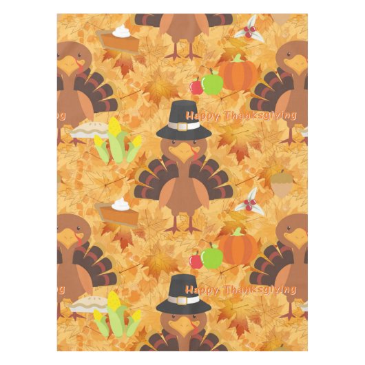 bon thanksgiving dinde nappe nappe table (Devant)