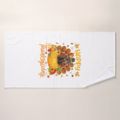 Bon thanksgiving Doberman Chien Turquie Citrouille (Serviette de bain)
