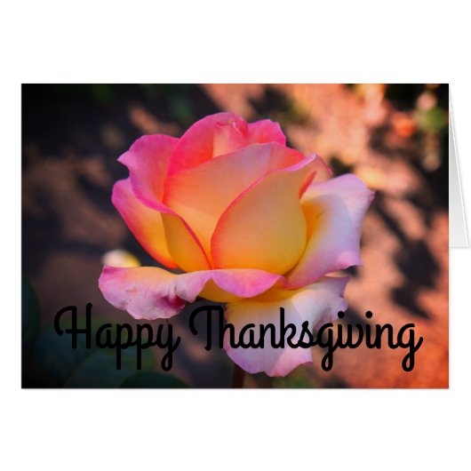 Bon thanksgiving Elle Rose #4 Carte (Devant horizontal)