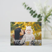 bon thanksgiving en lettres de la main Carte posta (Debout devant)