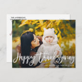 bon thanksgiving en lettres de la main Carte posta (Devant / Derrière)