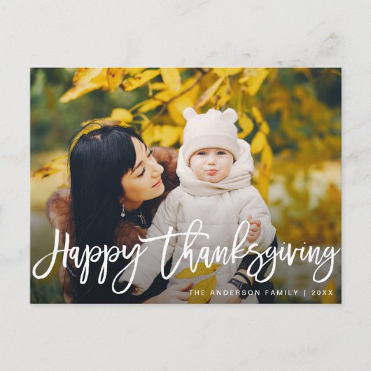 bon thanksgiving en lettres de la main Carte posta (Devant)