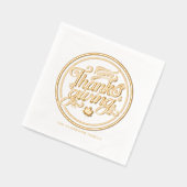 Bon thanksgiving Étiquette de typographie de scrip (Gauche)