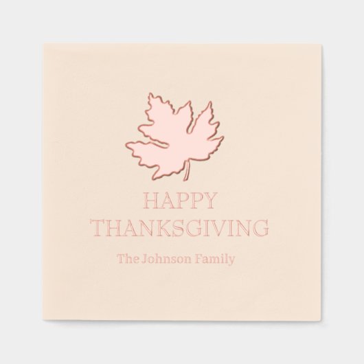 Bon thanksgiving Feuille d'automne (Recto)