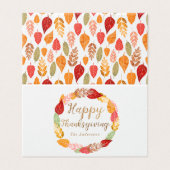 Bon thanksgiving Feuilles d'automne (Outside Unfolded)