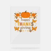 Bon thanksgiving Floral Citrouille classique T-shi (Recto)