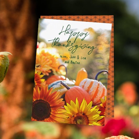 Bon thanksgiving Friends Sunflower Carte Citrouill