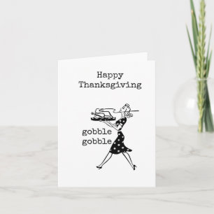 Bon thanksgiving, Gobble, Bobble, Drôle, Carte