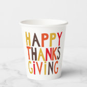 BON THANKSGIVING ! Gobelet en papier (Verso)