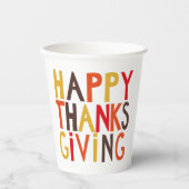 BON THANKSGIVING ! Gobelet en papier (Recto)