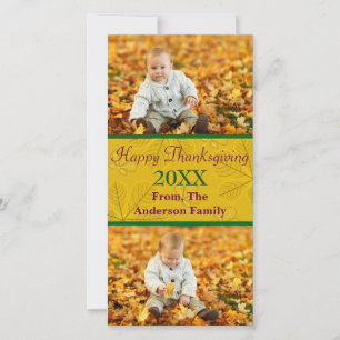 Bon thanksgiving Gold 2 Photos - Carte photo