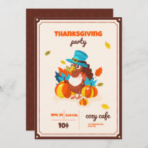 Bon thanksgiving Jour de fête invitation