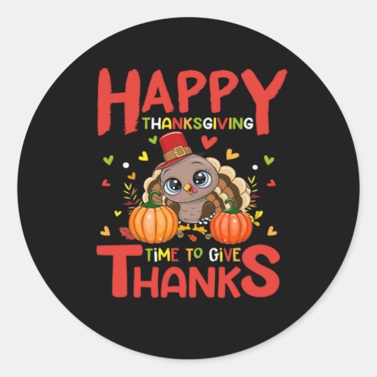 bon thanksgiving le temps de remercier Sticker (Devant)