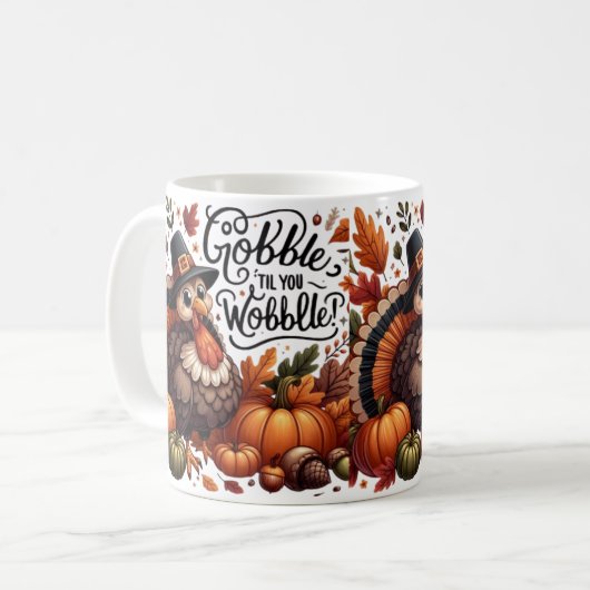 Bon thanksgiving mignon tasse design (Devant gauche)