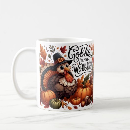 Bon thanksgiving mignon tasse design (Gauche)