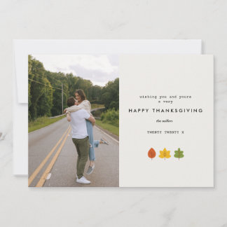 BON THANKSGIVING MINIMAL | Carte photo de famille