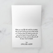 Bon thanksgiving plié Carte de Vacances, Merci (Intérieur)