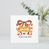 Bon thanksgiving plié Carte de Vacances, Merci (Debout devant)