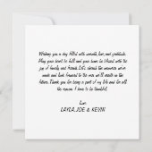 Bon thanksgiving plié Carte de Vacances, Merci (Dos)