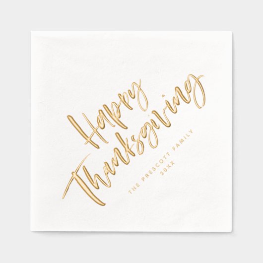 Bon thanksgiving simple script de brosse moderne (Recto)
