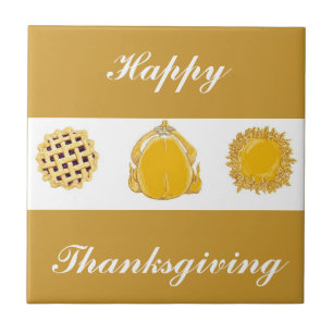 bon thanksgiving, soyez reconnaissants carreaux
