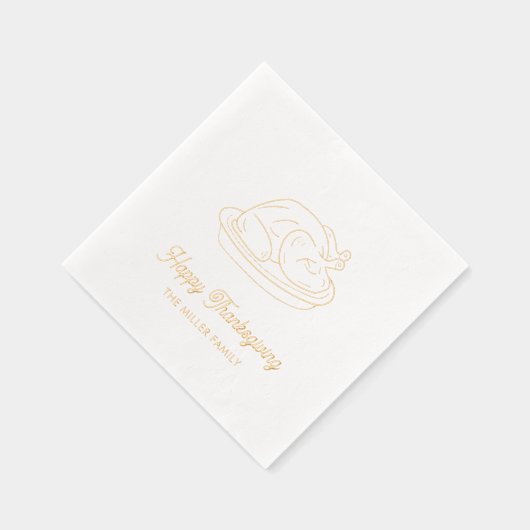 Bon thanksgiving sur mesure Gold Foil Turquie Napl (Droite)