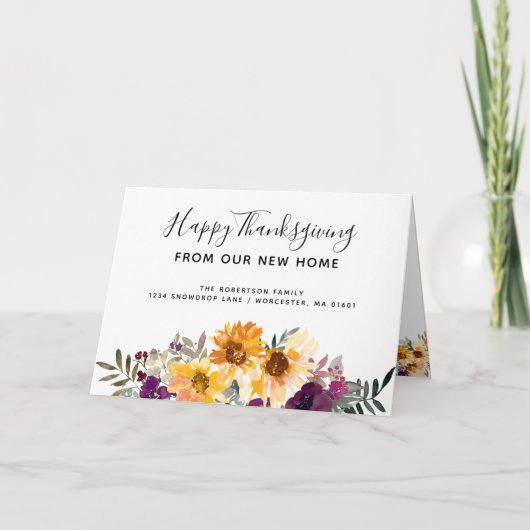 Bon thanksgiving Tournesol De Nouvelle Carte Maiso (Devant)