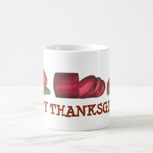 Bon thanksgiving Turc Cranberry Pie Slice Mug (Centre)