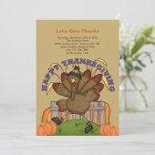 Bon thanksgiving Turquie Invitation (Debout devant)