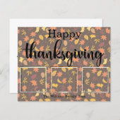 bon thanksgiving vacances 3 photos carte collage (Devant / Derrière)