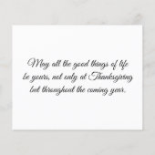 bon thanksgiving vacances 3 photos carte collage (Dos)