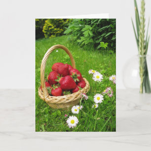 Bon thanksgiving vierge avec carte de fraises
