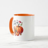 Bon thanksgiving Wordart Citrouille Mug (Devant gauche)