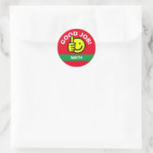 "Bon Travail" Pouce vers le haut Smiley Sticker (Sac)