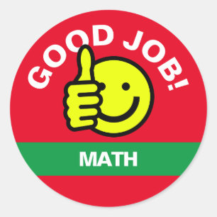 "Bon Travail" Pouce vers le haut Smiley Sticker