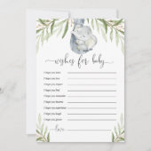 Bon voeux pour la carte d'éléphant neutre pour le  (Devant)