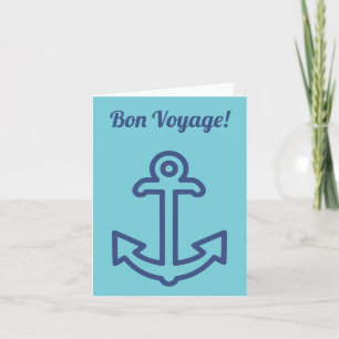 Bon Voyage Ancre Carte de voeux
