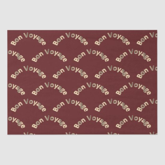 Bon Voyage Arches op Dark Red Tissuepapier (Voorkant)