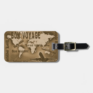 Bon Voyage bagagelabel bruin