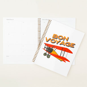 Bon Voyage Biplane Avion Vintage