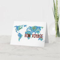 Bon Voyage | Bohemian Pattered Wereldkaart Kaart
