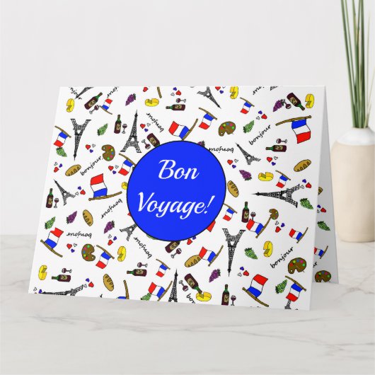 Bon Voyage Carte de voeux à thème français (Devant)