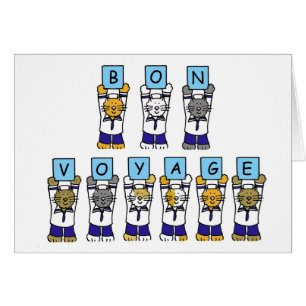 Bon Voyage Cartoon Chats en Marques