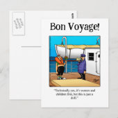 Bon Voyage Humor Briefkaart (Voorkant / Achterkant)