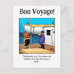 Bon Voyage Humor Briefkaart
