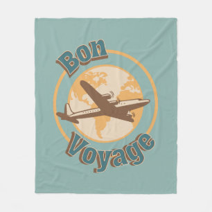 Bon Voyage Laten we de wereld ontwerpen Fleece Deken