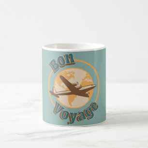 Bon Voyage Laten we de wereld ontwerpen Koffiemok