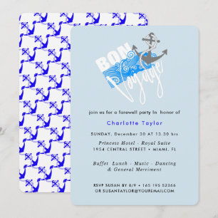 Bon Voyage Nautical Farewell Party nodigt uit Kaart